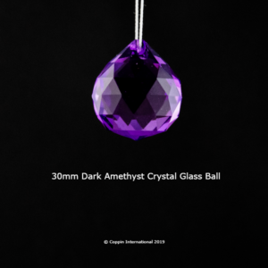 Dark Amethyst Crystal Glass Ball. High Quallity Glass Crystal